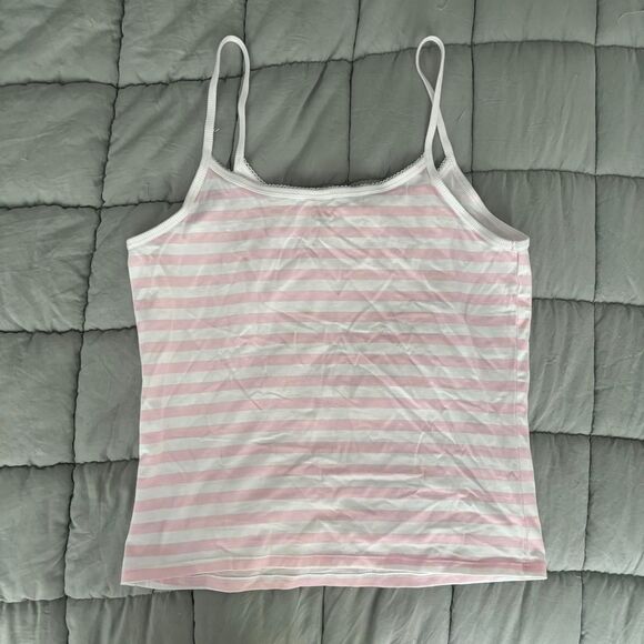 Victoria Secret x Frankies Bikini Pink Striped Tank Top - Picture 4 of 4